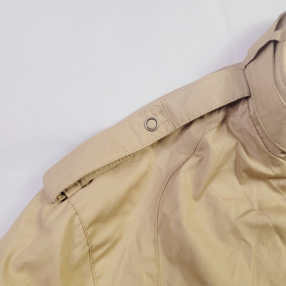 Members Only Mens Vintage Iconic Racer Jacket 40 Tan Beige Zip Up L12 - Picture 11 of 16